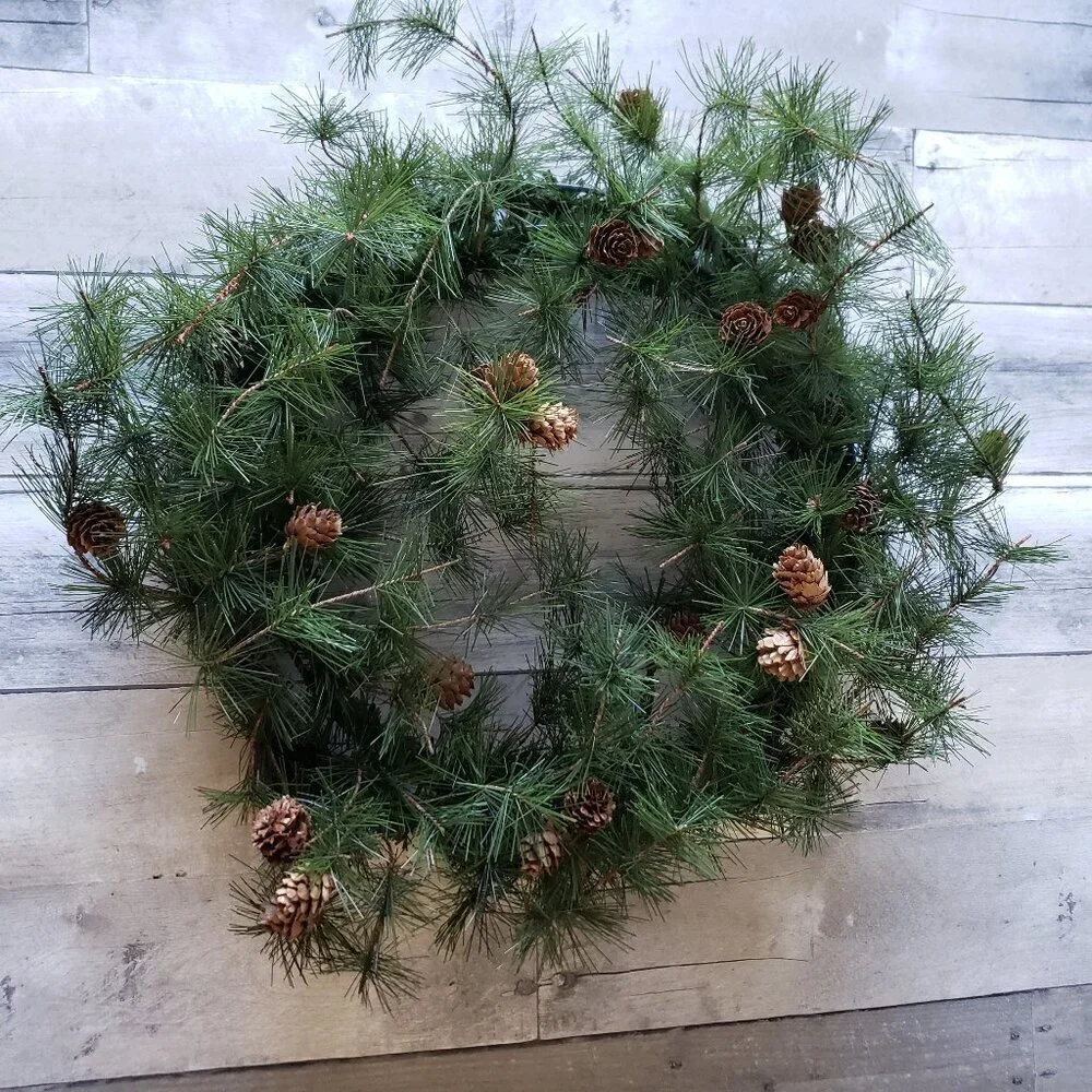 Double Ring Artificial Pine Wreath - Unused